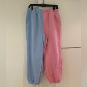 Cotton Candy Luxe Slacker Squad Two Tone Sweatpants